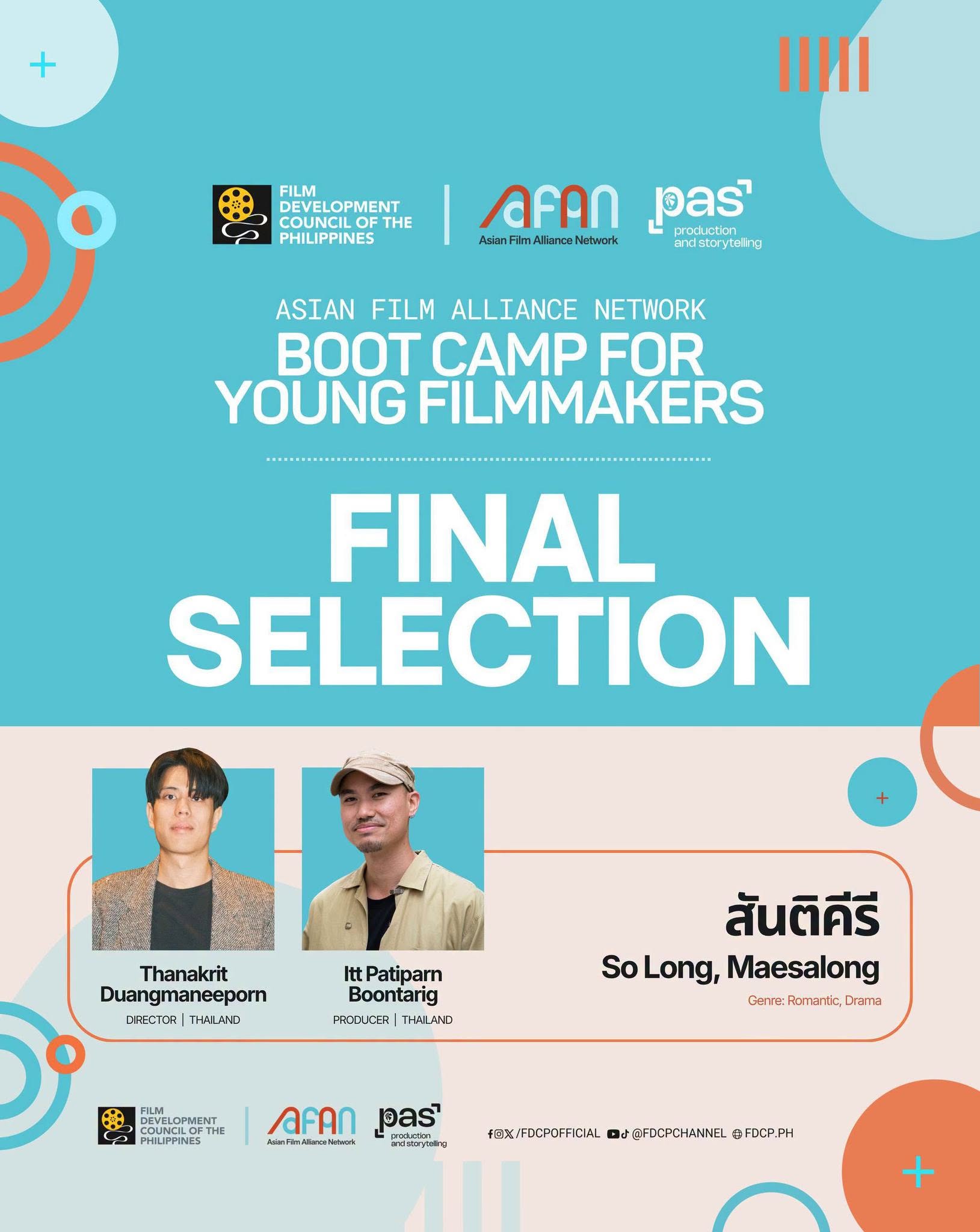 So Long, Maesalong has been selected for the AFAN Boot Camp for Young Filmmakers 2026 in Manila, Philippines!